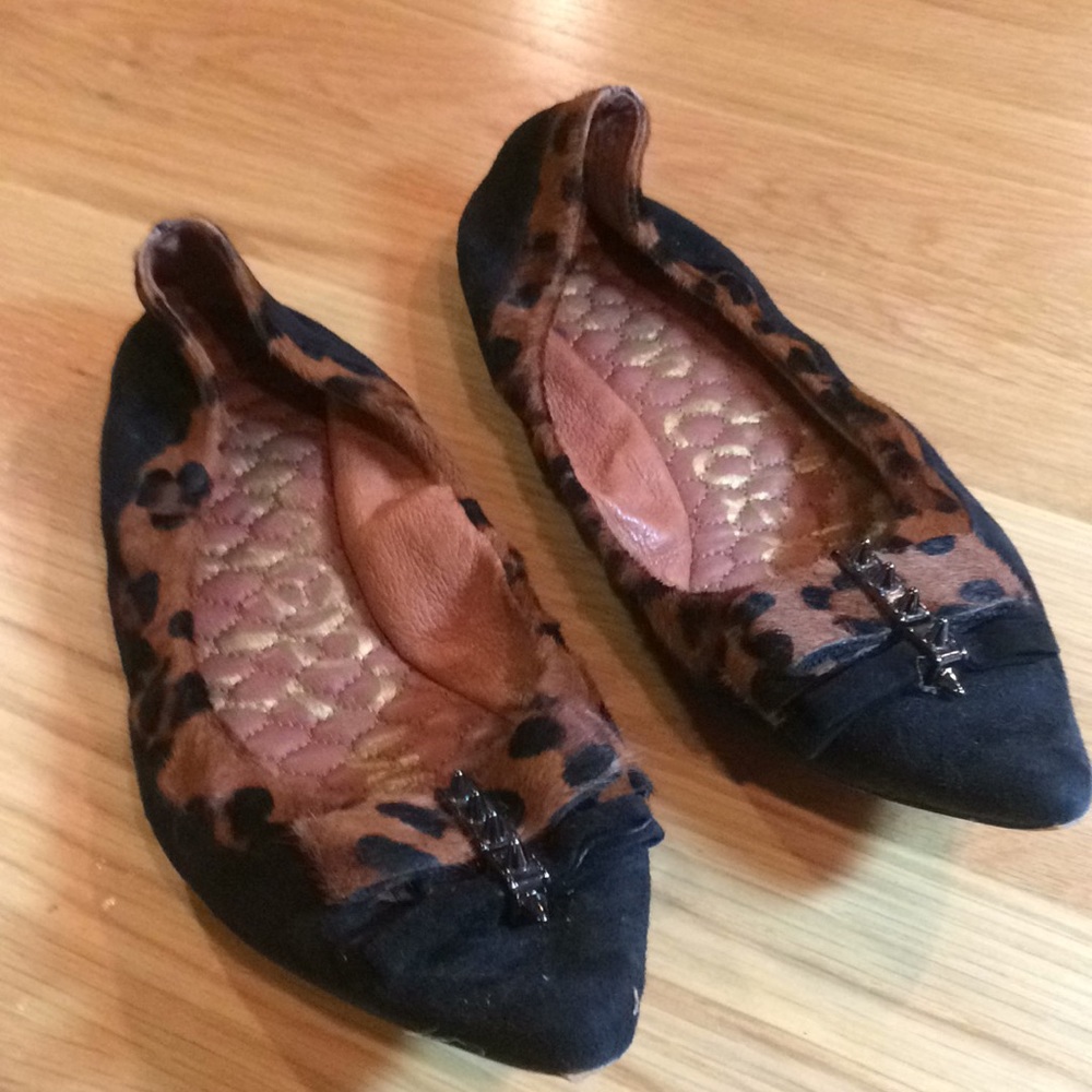 Sam Edelman calf hair and suede flats